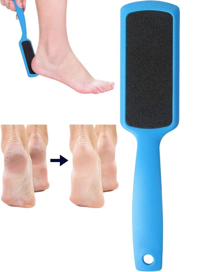 Professional Double-Sided Pedicure Foot File and Callus Remover, Heavy-Duty Stainless Steel Foot Rasp for Removing Dead Skin, Dry Skin, Rough and Thick Calluses, Cracked Heels and Hard Skin, Powerful Exfoliating Feet Scrubber with Comfortable Handle for Home, Shower and Salon Use, Heel Scraper for Feet, Hands and Body, Wet and Dry Use Foot Filer for Instant Smooth Results, Ideal for Pedicure Prep and Daily Foot Care Routine for Men and Women - Image 1