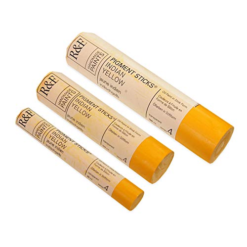 R&F Handmade Paints - Professional Oil Pigment Stick, Indian Yellow, 38 ml - Image 3