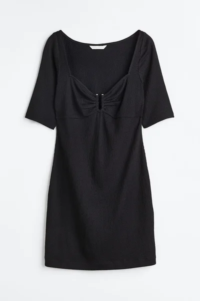 H&M Crinkled Cut Out Dress