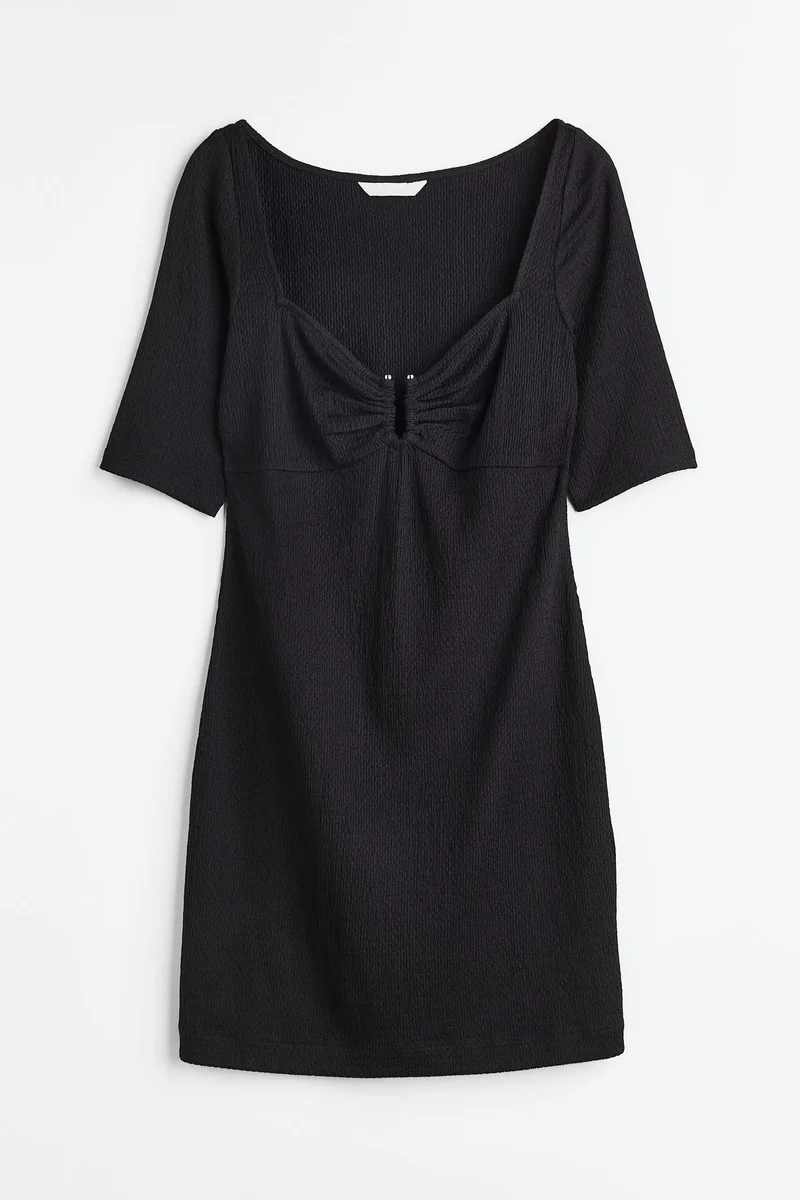 H&M Crinkled Cut Out Dress