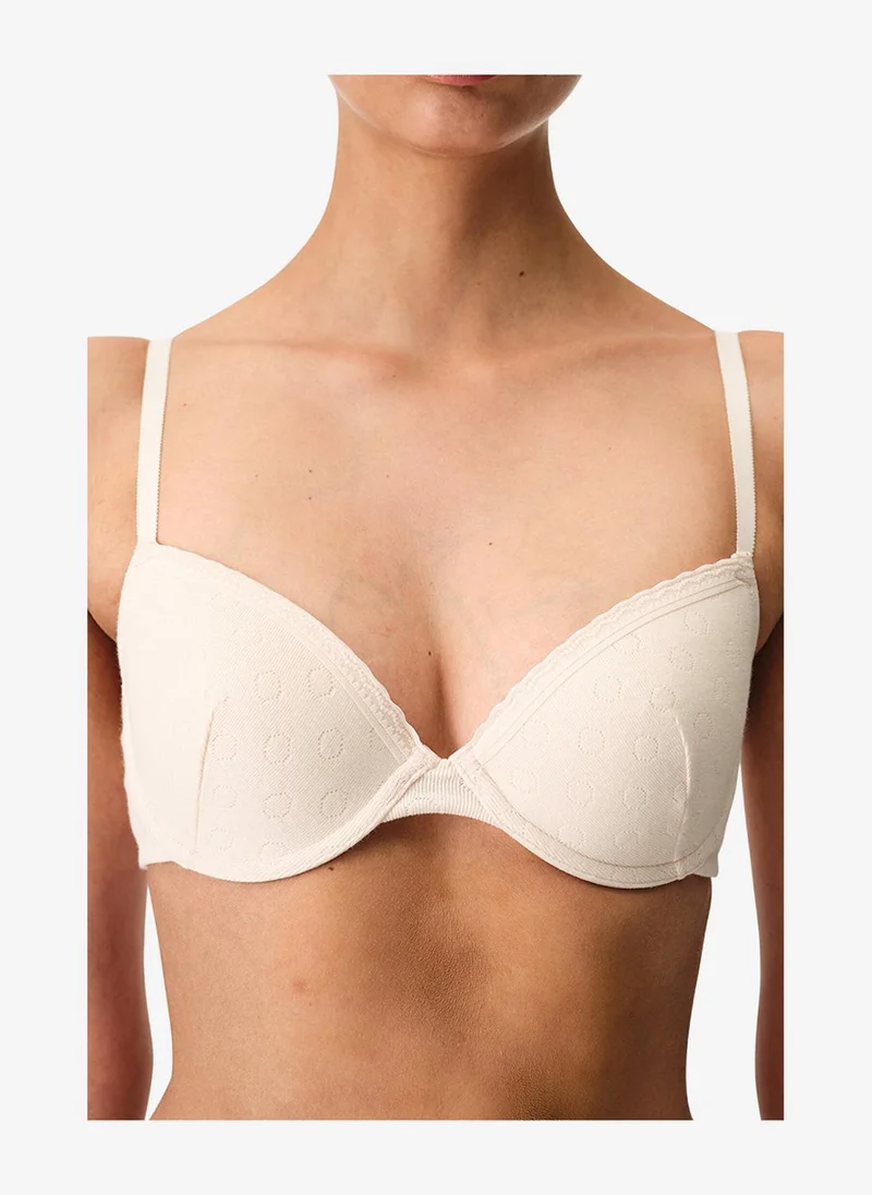 بنتي Women Daylift Pointel Cream/Pink Lifting Wired Bra