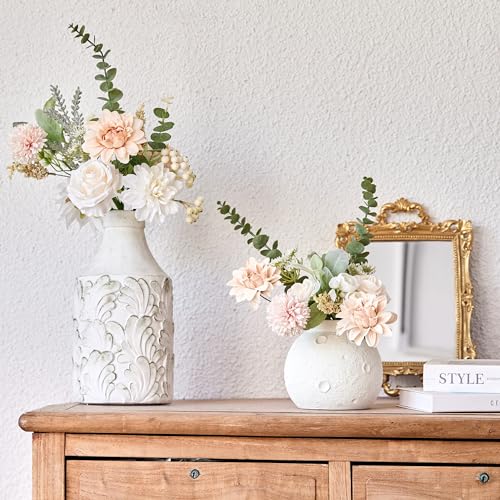 Anna's Whimsy Artificial Flowers Bouquets, Artificial Silk Flowers Bouquets for Wedding, Home Table Decorations, Wedding Centerpieces Bouquets Flowers Arrangement Decorations - Image 3