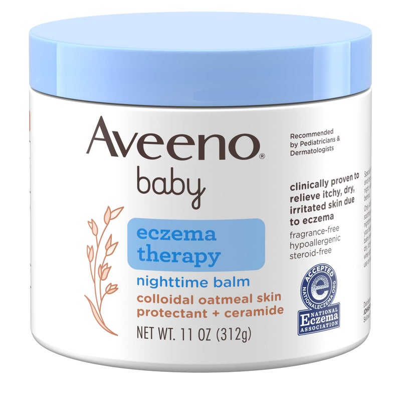 Aveeno Baby Aveeno Baby Eczema Therapy Nighttime Moisturizing Body Balm Soothes Relieves Dry Itchy Skin from Eczema HSAFSA Eligible Hypoallergenic Fragrance SteroidFree 11 oz