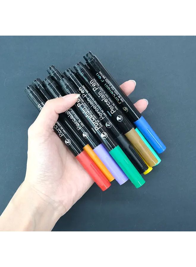 12 Colors Ceramic Painting Markers Water Based Non Toxic for Glass Art - Image 3