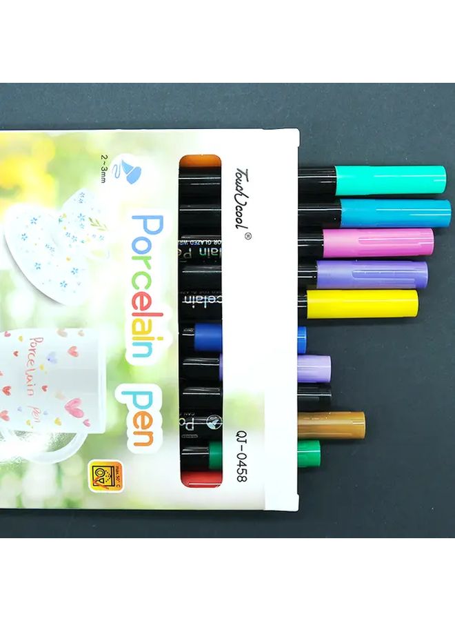 12 Colors Ceramic Painting Markers Water Based Non Toxic for Glass Art - Image 4