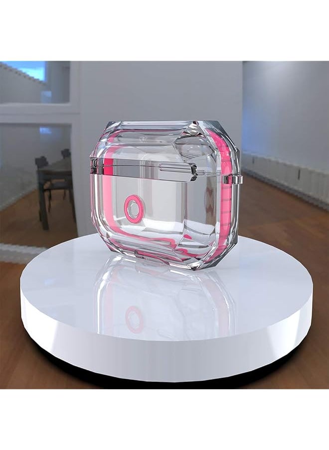 erorex - Airpods Pro 3 Case – 360° Full Protective Dustproof Tpu Transparent Crystal Clear Cover Anti Scratch Shockproof Protective Compatible Case Earphone Protective Sleeve Pink - Image 1