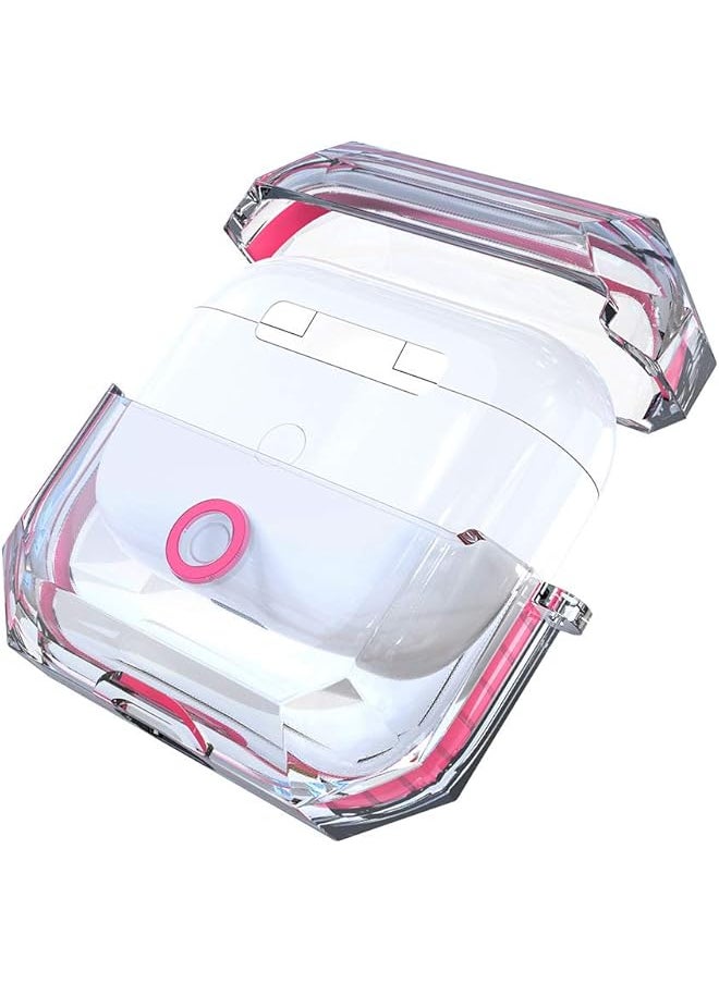 erorex - Airpods Pro 3 Case – 360° Full Protective Dustproof Tpu Transparent Crystal Clear Cover Anti Scratch Shockproof Protective Compatible Case Earphone Protective Sleeve Pink - Image 1