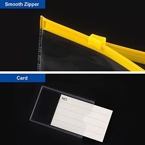 Tamaki 10 Pack Plastic Envelope Poly Zip Envelop Plastic Envelopes Files Zipper Folders, A4 Size, Letter Size, for School Office Supplies, 10 Color (13x9.25) - Image 4