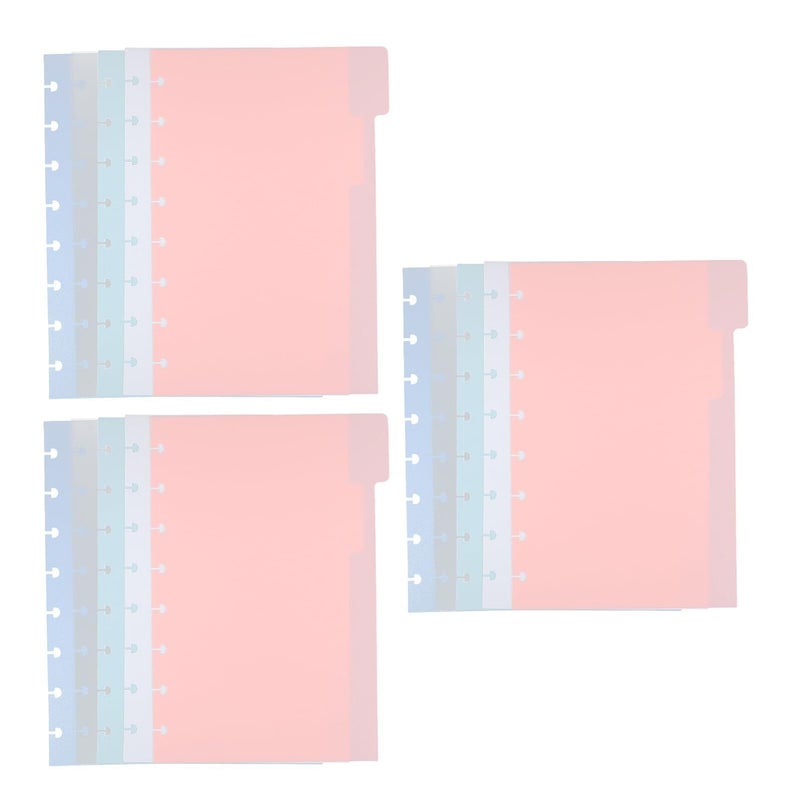Writable Tab Plastic Loose Leaf Dividers 15pcs 5 5 X 8 5 Inches For Binders Planner File Organization - Image 2