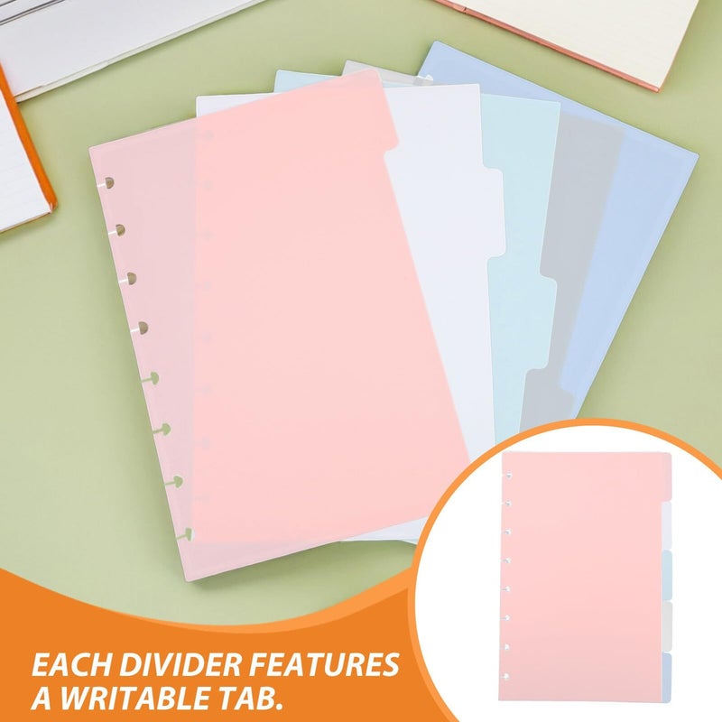 Writable Tab Plastic Loose Leaf Dividers 15pcs 5 5 X 8 5 Inches For Binders Planner File Organization - Image 4