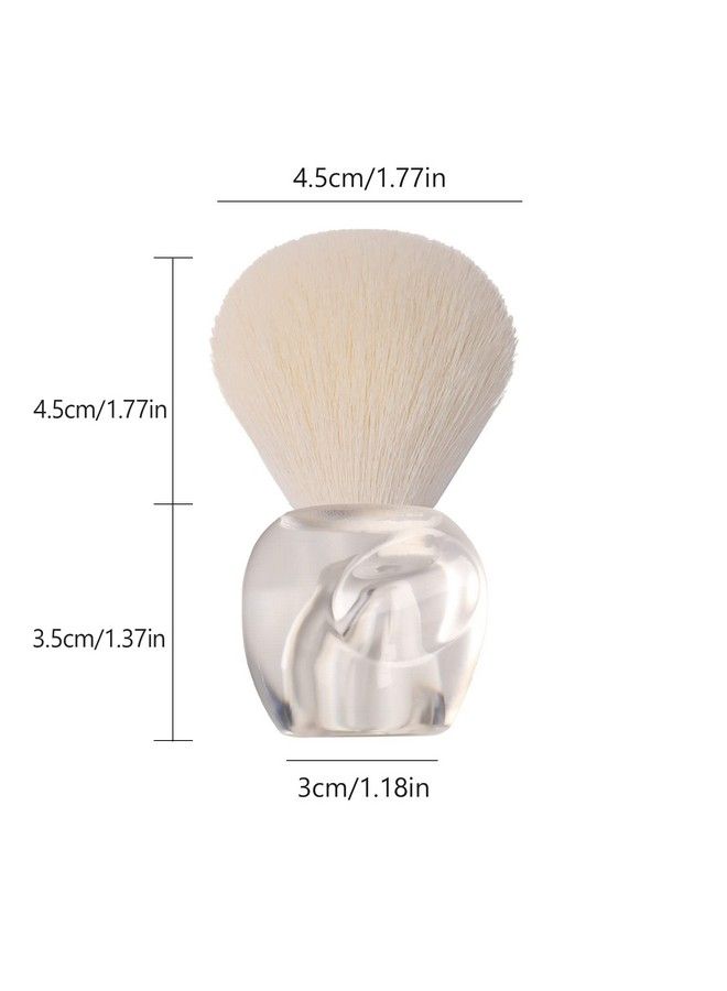 BQAN Nail Dust Brush Nail Art Dust Powder Remover Brush Nail Arts Dust Cleaner Brush Soft Kabuki Cleaner Brush For Makeup Or Acrylic Uv Gel Nail Arts (Transparent) - Image 3