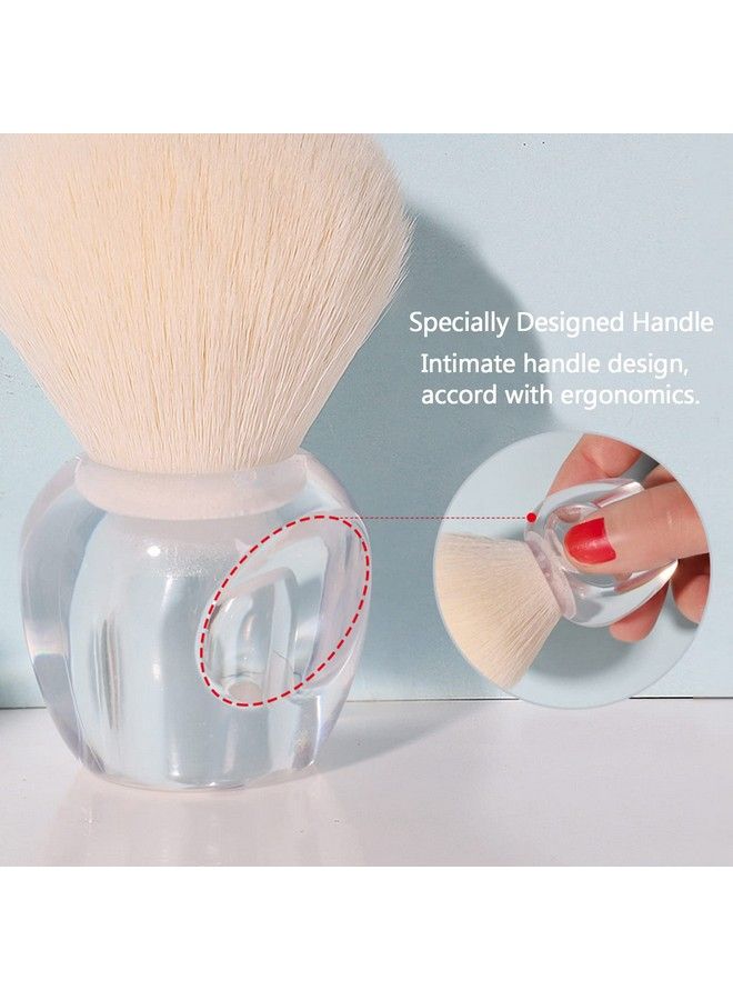 BQAN Nail Dust Brush Nail Art Dust Powder Remover Brush Nail Arts Dust Cleaner Brush Soft Kabuki Cleaner Brush For Makeup Or Acrylic Uv Gel Nail Arts (Transparent) - Image 5