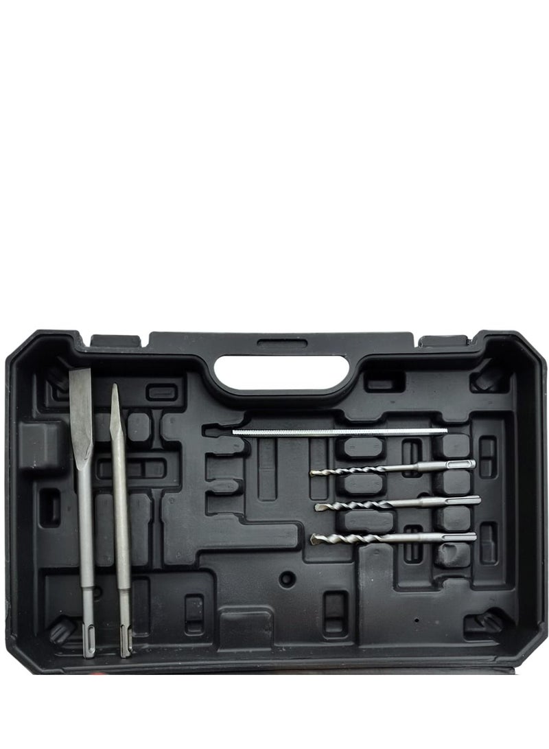 كين KEEN 950 WATT 28mm مثقاب المطرقة الدوارة مع 9 قطع من الملحقات لأعمال الألمنيوم الحائطي 950W 220-240V 50-60Hz 1600rpm min 28 mm- Yellow Color Model OS-102  - Image 5