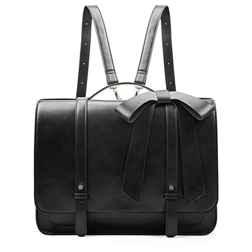 ECOSUSI Briefcase for Women Messenger Backpack PU Leather 14 inch Laptop Bag Satchel Computer Bag for College Business Travel - Image 1