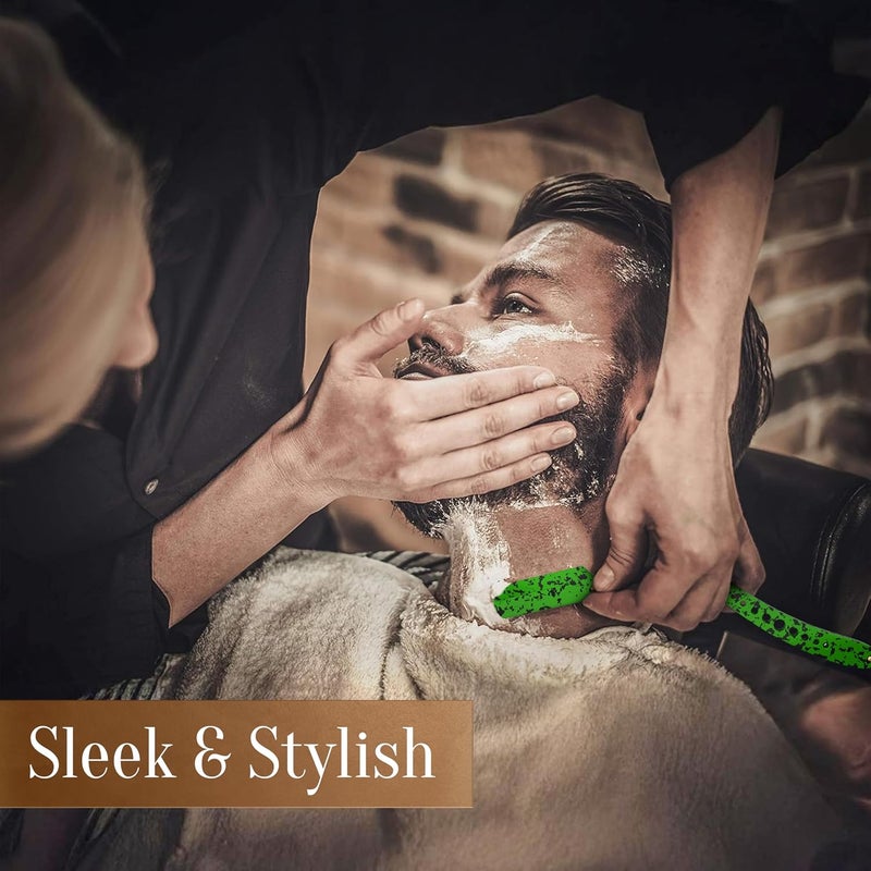 FACON Facón Straight Razors for Men - Professional Barber Straight Edge Razor Kit with 100 Blades, Classic Stainless Steel Barbero Shaver for a Smooth & Precise Shave, Premium Barber Razor for Men's Shaving - Image 3