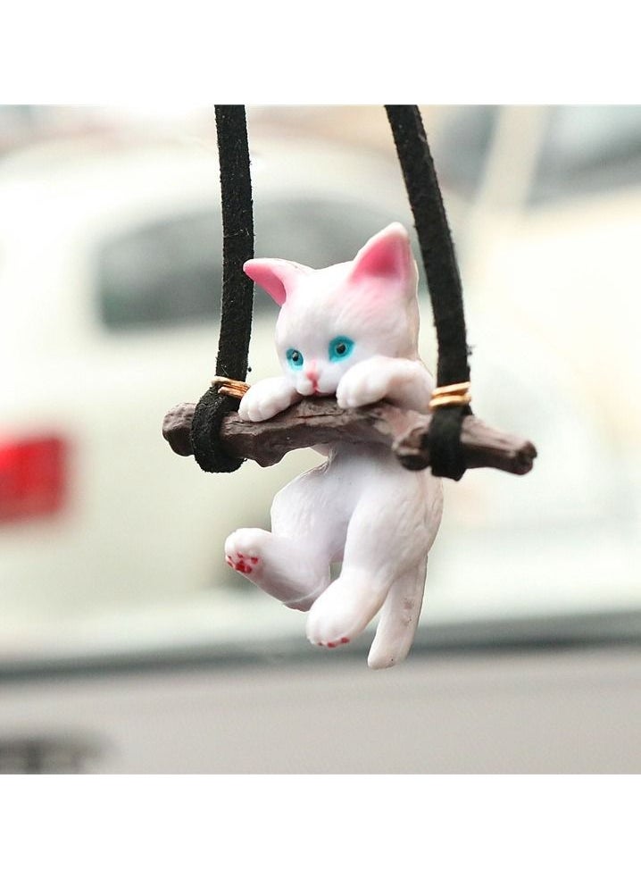 Cute Cat Branch Pendant for Car Rearview Mirror Decoration - Image 4