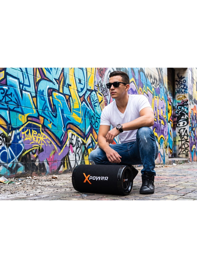 Xpower P-500BT Portable Bluetooth Speaker – 5 Inch – USB – Remote Control – Powerful Bass – Black - Image 2