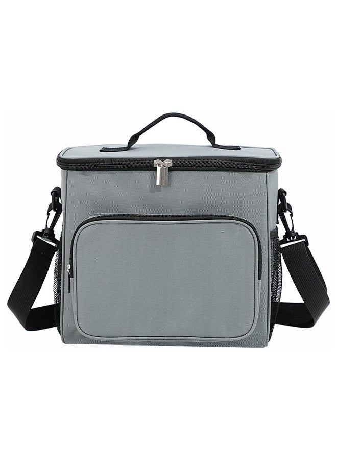 توشيونيكس حقيبة غداء معزولة بمقبض وحزام كتف – قماش أوكسفورد حراري – مقصورة رئيسية + جيب أمامي + 2 حامل جانبي شبكي – للمكتب، المدرسة، السفر – الحجم 26×15×25 سم – السعة التقريبية 9.5 لتر - Image 1