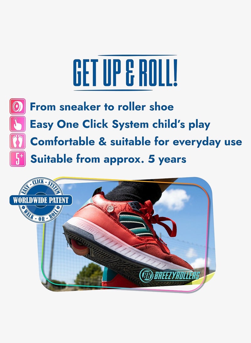BREEZYROLLERS BREEZY ROLLERS shoes with wheels for children, Roller skates sneakers kids, From children's street shoes to roller skates in a few seconds, Patented click system, Trainers with wheels for girls & boys - Image 2