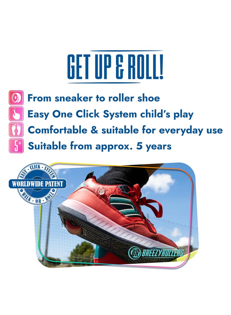 BREEZYROLLERS BREEZY ROLLERS shoes with wheels for children, Roller skates sneakers kids, From children's street shoes to roller skates in a few seconds, Patented click system, Trainers with wheels for girls & boys - Image 2