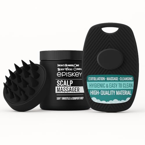 Episkey Bath & Scalp Care Combo – Scalp Massager Brush for Hair Growth + Silicone Body Scrubber Brush | Dandruff Removal, Skin Exfoliation, Deep Cleaning | Unisex Shower Set (BBB Combo) - Image 1
