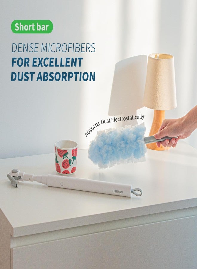 oshang Duster Heavy Duty 3.6 ft Extended Handle Dusting Kit - Multi-Surface Cleaning | Home, Office, Furniture, Ceiling Fan | Powerful Dust Removal | Feather Dusters (1 Duster + 12 Refills) - Image 3