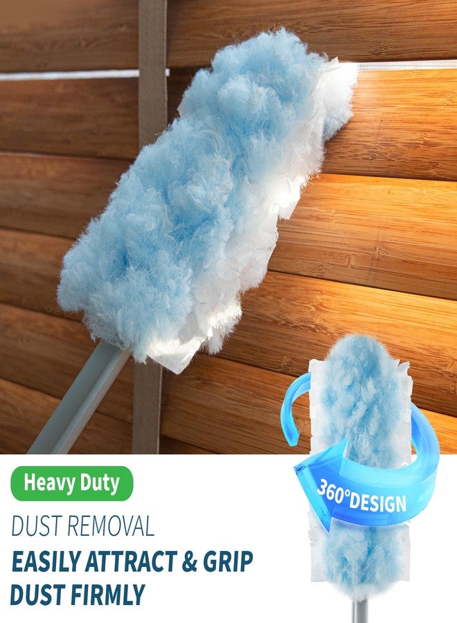 oshang Duster Heavy Duty 3.6 ft Extended Handle Dusting Kit - Multi-Surface Cleaning | Home, Office, Furniture, Ceiling Fan | Powerful Dust Removal | Feather Dusters (1 Duster + 12 Refills) - Image 5