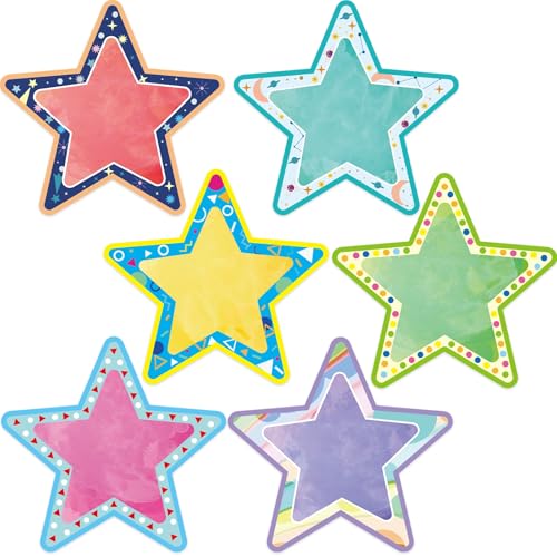 Fancy Land Jumbo Star Cutouts Bulletin Board Large Paper Star Die-Cuts Star Classroom Decorations for Back to School DIY Craft Supplies 12Pcs - Image 1