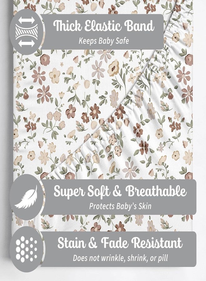 Sorrel + Fern Baby Changing Pad Cover 2-Pack for Girls (Fleurette) - Premium Fitted Sheets Baby Diaper Changing Table Cover - Buttery Soft Cotton Blend - Image 4