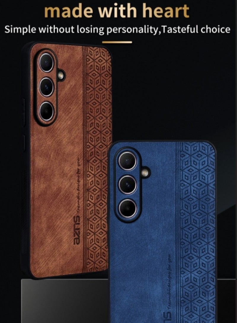 ايكارلوس جراب هاتف مضاد للخدش من الجلد مطبوع عليه مادة TPU لهاتف Samsung Galaxy A36 5G - بني - Image 5