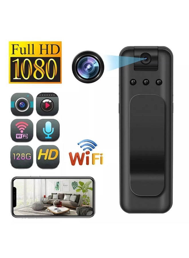 ZC-M8 Mini Body Camera 1080P HD WiFi Wireless Security Cam with 180° Rotatable Lens, Night Vision & Magnetic Back Clip - Portable Wearable Video Recorder - Image 4