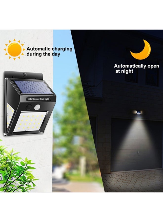 2-Piece 40 LED PIR Motion Sensor Outdoor Waterproof Energy Saving Solar Panel Wall Light Black 12.3x9.5x4.8cm  - Image 5