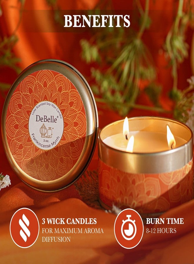 دي بيلي شمعة معطرة من شمع الصويا من ديبيل لوكس - رائحة اللبان والمر | تدوم حتى 14 ساعة | أفضل هدية، ديكور، احتفال | رائحة منعشة | علبة معدنية قابلة لإعادة الاستخدام | شمعة معطرة مناسبة للسفر - Image 4