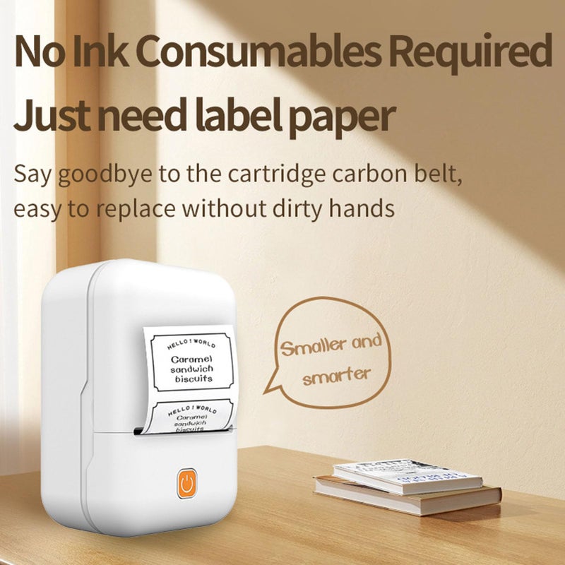 طابعة ملصقات حرارية محمولة بلوتوث 203 نقطة في البوصة للعنوان والشعار والملابس والبريد والأعمال - Image 5