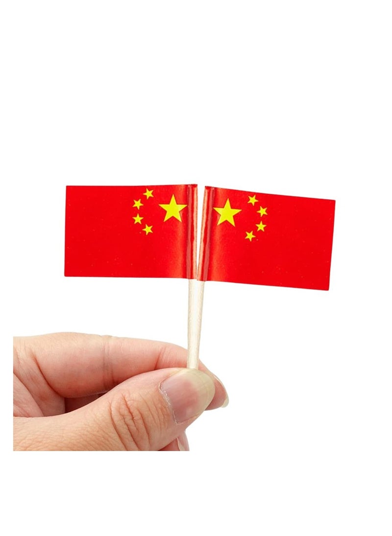 أغطية كب كيك صينية للزينة - أغطية كب كيك مسواك - مثالية للاحتفالات والحفلات والمناسبات - أعلام صغيرة لتزيين الكعك والكعك والحلويات - Image 5