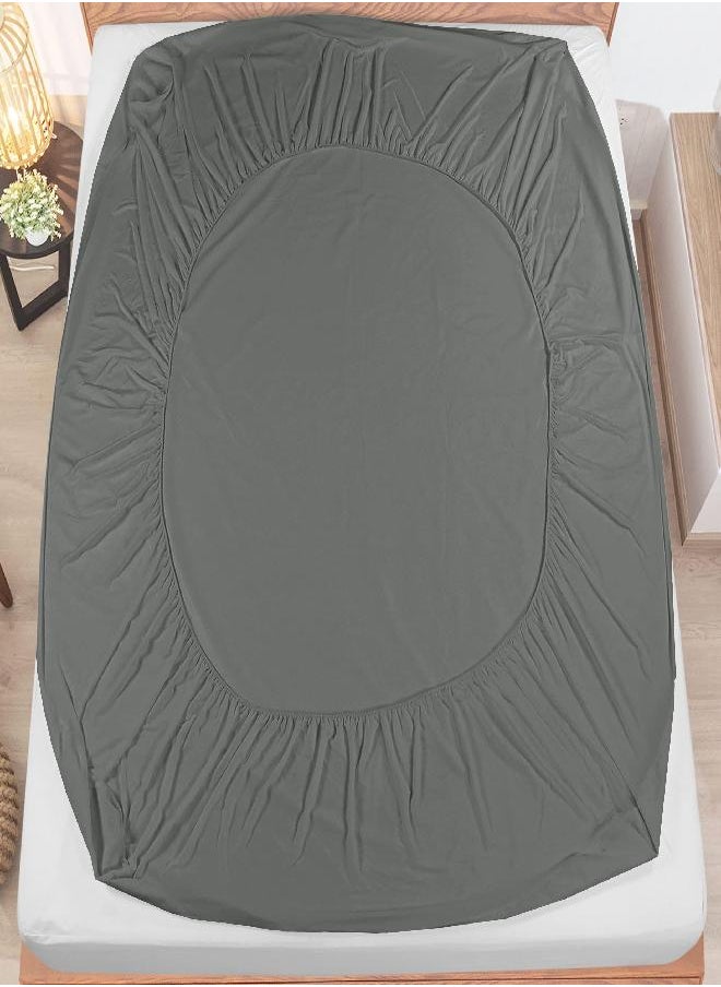 Utopia Bedding - Utopia Bedding Premium Waterproof Terry Mattress Protector Queen 200 GSM, Mattress Cover, Breathable, Fitted Style with Stretchable Pockets (Grey) - Image 1