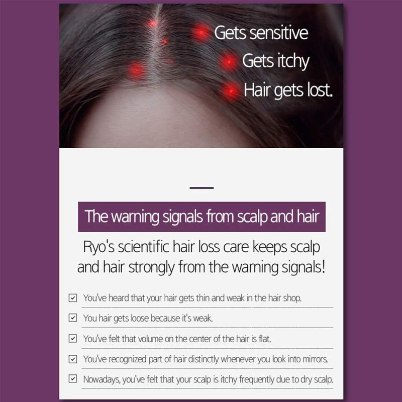 RYO Hair Strength Expert Care Shampoo for Sensitive Scalp, Hypoallergenic Cleansing, Soothing Care, Relieving Itchiness for Dryness and Smelly Scalp, Strengthening for Thinning Hair, 13.53 Fl Oz. - Image 4