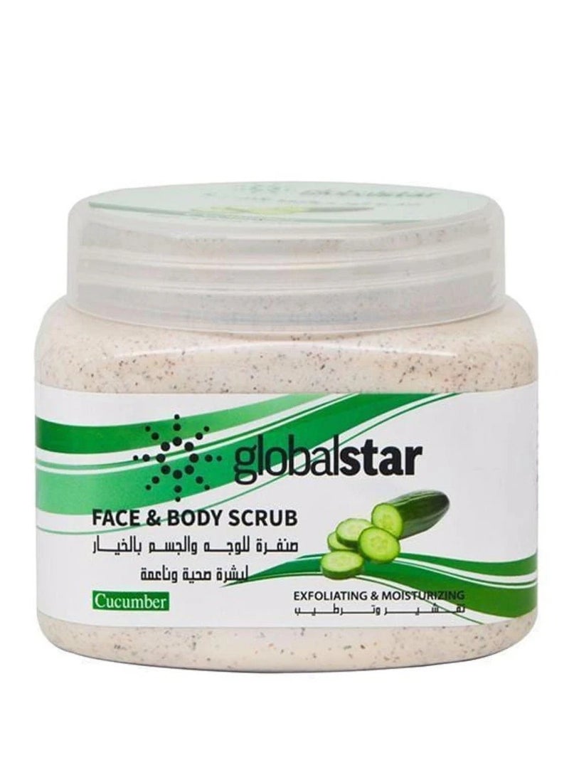 globalstar Globalstar Exfoliating Face and Body Scrub Cucumber 500ml 