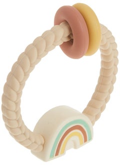 Silicone Teether With Rattle; Rattle Teether Features Rattle Sound, Two Silicone Teething Rings And Raised Texture To Soothe Gums; Ages 3 Months And Up (Neutral Rainbow) - pzsku/ZC52635C4746F491736B6Z/45/_/1733728827/c8a70174-bd6c-42b0-8ef8-994452779798