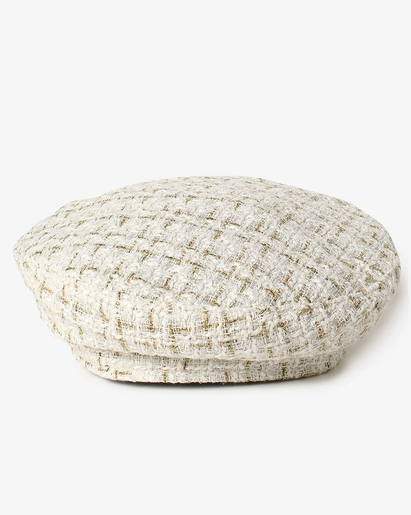 Haute Sauce Stylish White Textured Hat