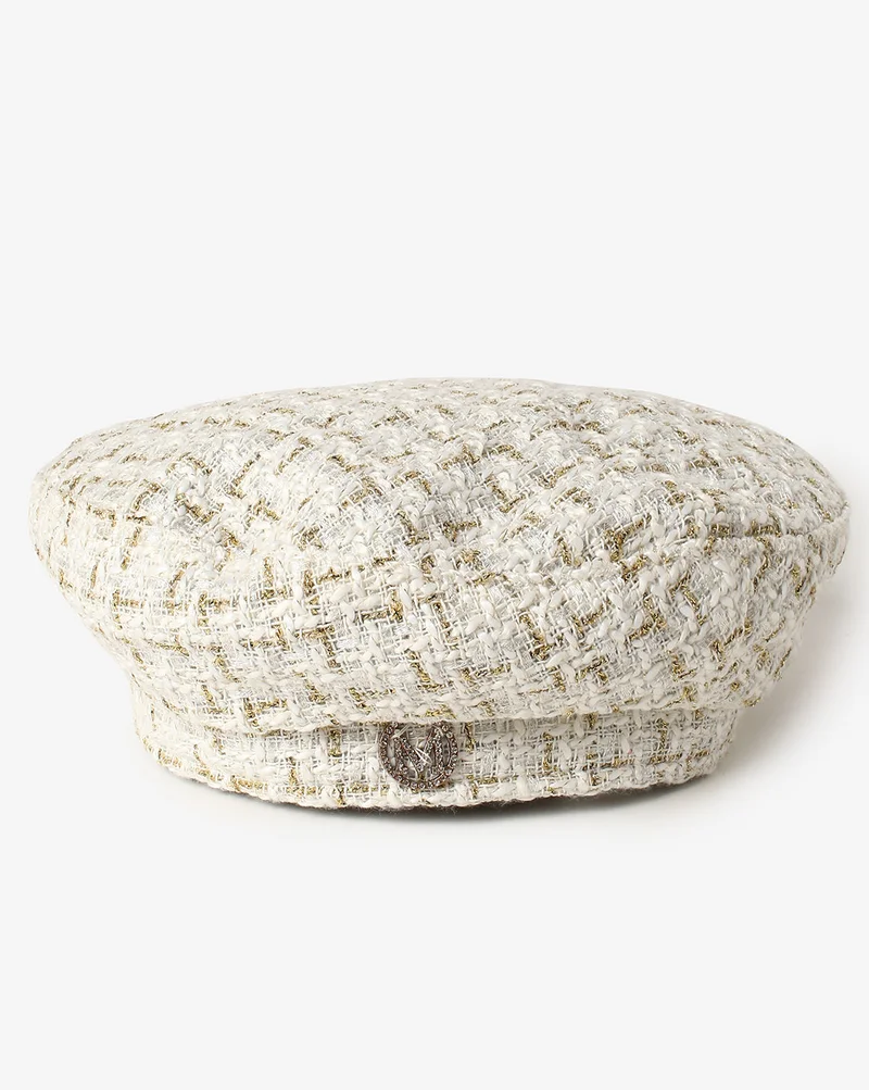 Haute Sauce Stylish White Textured Hat