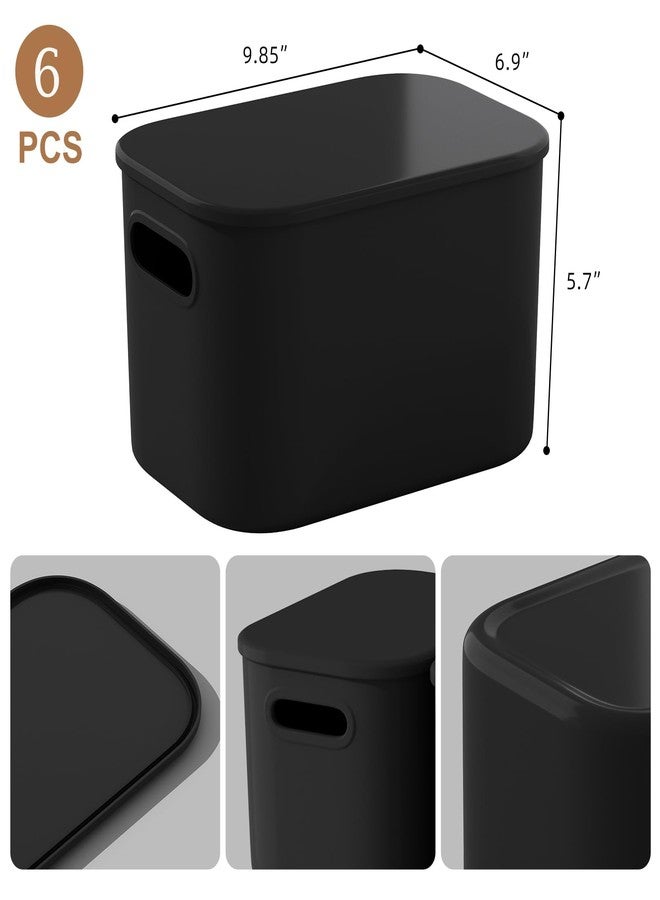 ORGIDOL 8 Pack Black Storage Bins with Lids Stackable Storage Container for Organizing, Storage Boxes with Handle for Shelves, Cube Storage Bin for Craft, Snacks - Image 5