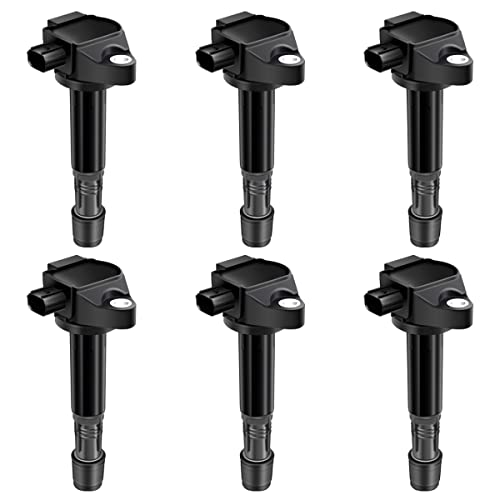 MAS Set of 6 Direct Ignition Coil Pack Compatible with Acura MDX RDX RLX TLX Honda Accord Crosstour Odyssey Passport Pilot 3.5L V6 Replacement for UF713 E1213 5C1881 30520-5G0-A01 - Image 1
