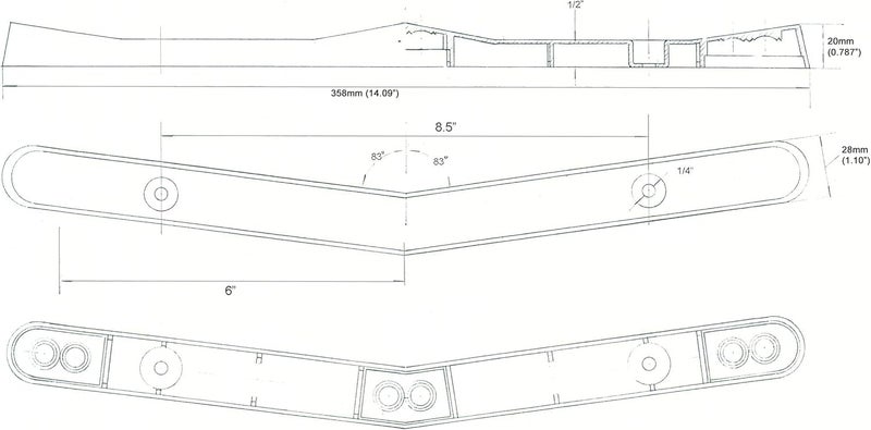 Jammy V-Shaped LED ID Bar Light with 7Ã‚° Bend for Marine Trailers - Image 4