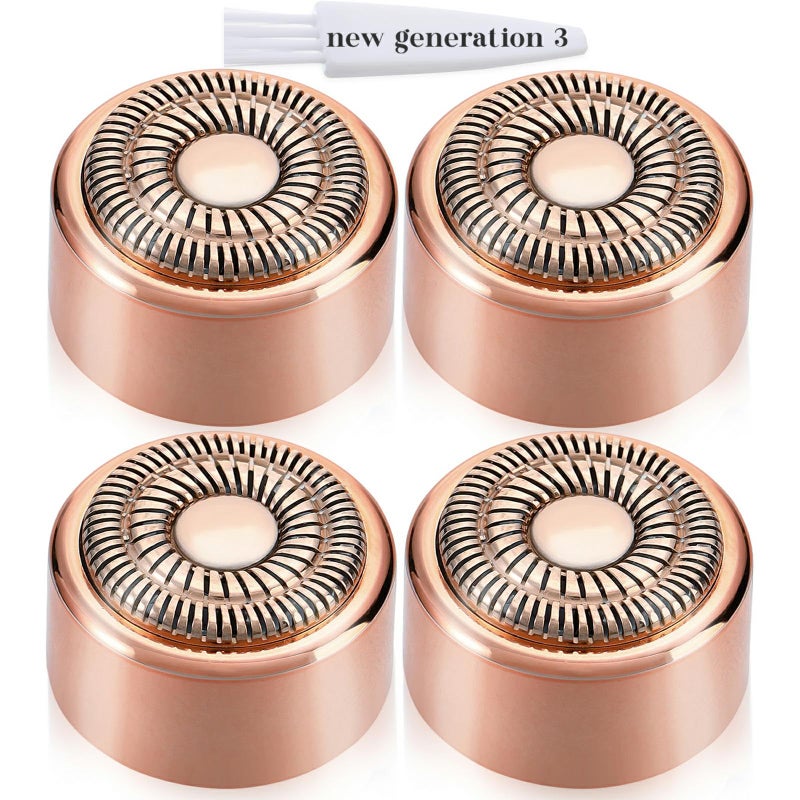 Replacement Heads New Generation 3 for Finishing Touch Flawless Facial Hair Remover Ring LightNew Version Replacement Blades for Women18K GoldPlated Rose Gold for Flawless
