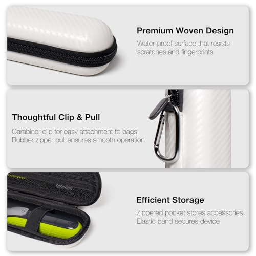 Nincha Compact Travel Trimmer Case for Philips Hybrid Electric Trimmer and Shaver, Face + Body Groomer QP2724/90, QP2834/70, QP1924/70, QP6531/70, QP4631/90, Hard Carrying Case, White - Image 3