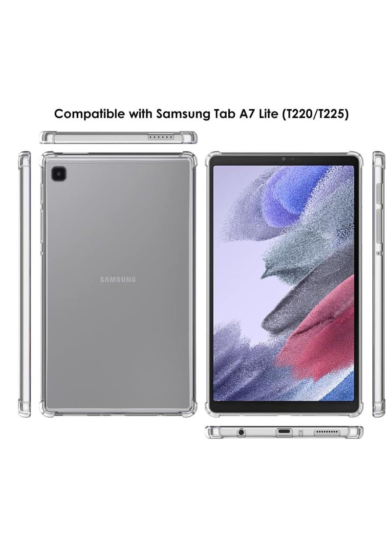 Clear Case Compatible with Samsung Galaxy Tab A7 Lite 8.7 2021 (SM-T220/T225/T227) Ultra Clear Soft Flexible Transparent TPU Skin Gel Back Cover Shell, Clear - Image 3
