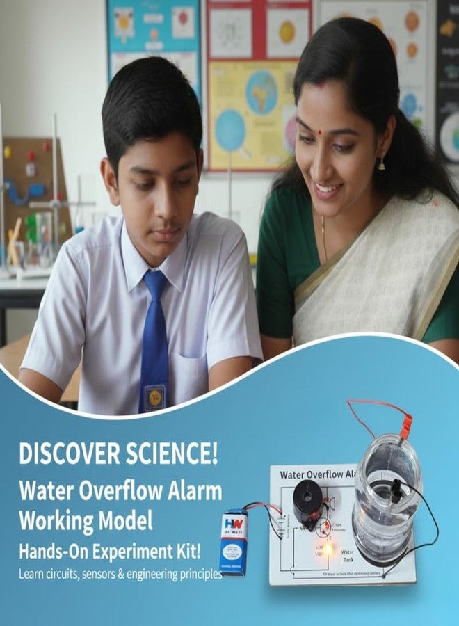 ESPtronics مشروع علمي لطلاب المدارس: نموذج عملي لجهاز إنذار فيضان خزان المياه من شركة ESPtronics مزود بجهاز تنبيه صوتي. - Image 5