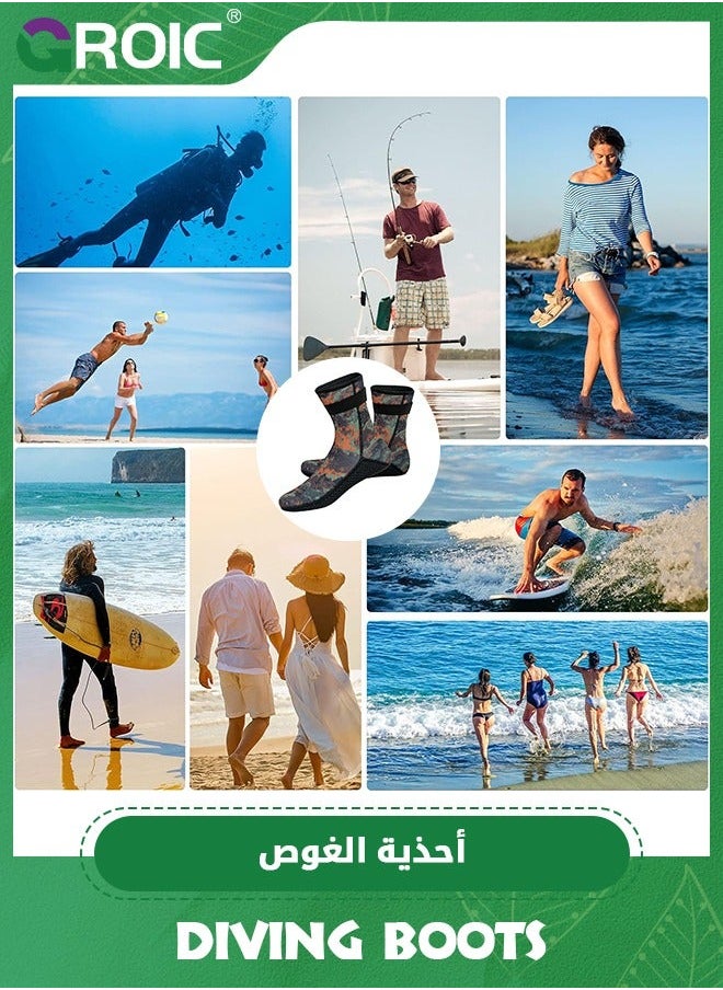 جرويك - جوارب غوص مقاومة للرمال بسمك 3 مم للكرة الطائرة الشاطئية والرياضات المائية الخارجية، للماء وجوارب حرارية مضادة للانزلاق وأحذية مائية للرياضات وركوب الأمواج، مقاس أوروبي 42-43 - Image 1