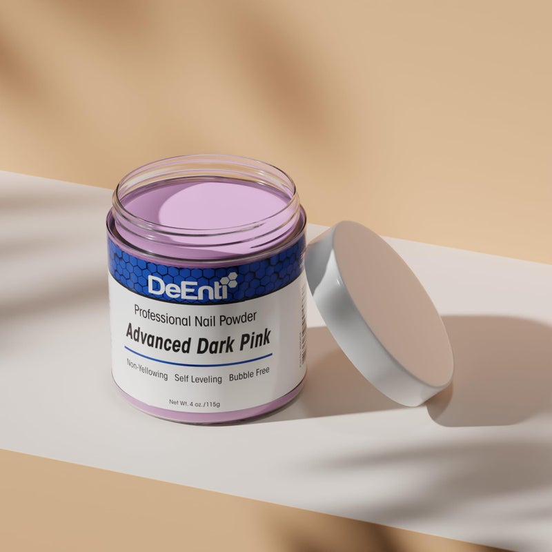 DeEnti Acrylic Nail Powder - 4oz Dark Pink|Professional Grade, Bubble-Free Acrylic Powder for Nails | Long-Lasting, Chip-Resistant Nail Acrylic Powder for Carving, Extensions & Fake Nails - Image 5